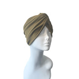 Moss Green Pre Tied and Lined Turban Hat