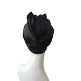 Black Luxury Velvet Retro Bow Turban