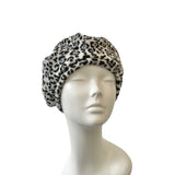 White and Black Cheetah Soft Cosy Hat