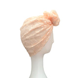 Pink Thin Lace Prettied Turban Head Scarf