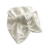 White Soft Jersey Lined Turban Hat