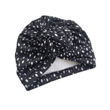 Statement Knot Black Droplet Print Turban