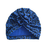 Dark Blue Full Head Turban with Rosette 