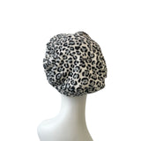 White and Black Cheetah Soft Cosy Hat