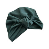 Dark Green Ready Made Knit Turban 