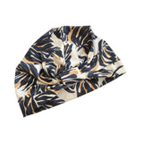 Pre-Tied Leaf Print Head Wrap for Women