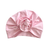 Light Pink Rosette Turban Head Wrap for Women 