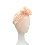 Pink Thin Lace Prettied Turban Head Scarf