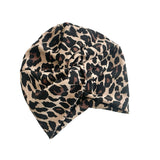 Brown Leopard Print Twisted Turban Hat