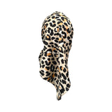 Leopard Print Silk Feeling Square Satin Scarf 70cm