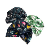 Leaf and Flower Print Turban Bundle