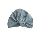 Dusky Blue Cotton Vintage Turban Hat