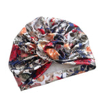 Shiny Floral Statement Rosette Turban