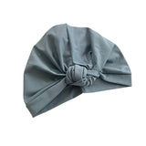 Dusky Blue Cotton Vintage Turban Hat