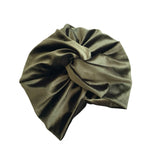 Olive Green Cosy Velvet Turban Hat