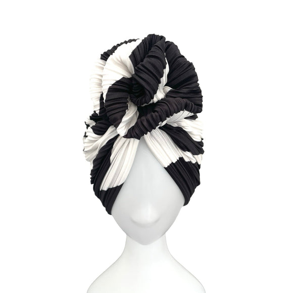 Pleated Stretch Satin Fabric Women's Hair Turban