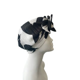 Pre Tied Plisse Jersey Bow Turban