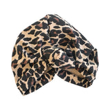 Leopard Crepe Jersey Turban Hat