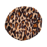 Leopard Print Soft Cozy Fleece Beret Hat