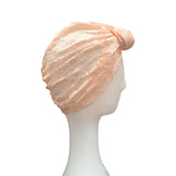 Blush Pink Lined Lightweight Lace Turban Hat for Women
