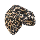 Leopard Crepe Jersey Turban Hat