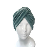 Pastel Mint Soft Elastic Velvet Turban Hat