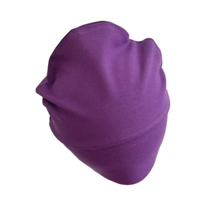 Purple Summer Snug Cotton Beanie Caps