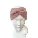 Dusky Pink Sherpa Fleece Earmuffs Headband