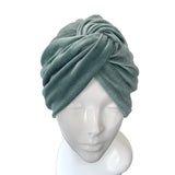 Pastel Mint Soft Elastic Velvet Turban Hat