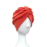 Burnt Orange Twisted Turban Head Wrap Hat