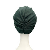 Dark Green Ready Made Knit Turban 