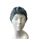 Dusky Blue Cotton Vintage Turban Hat