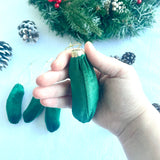 Velvet Pickle Ornaments - Handmade Cucumber Christmas Baubles