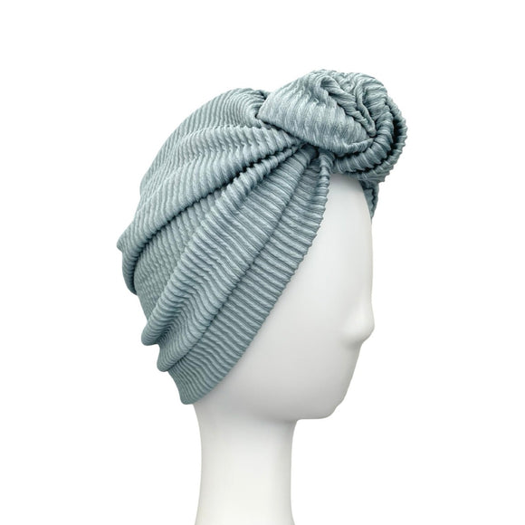 Ready Made Duck Egg Textured Rib Jersey Turban