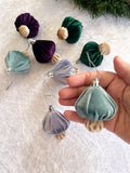 Velvet Mushroom Christmas Tree Ornaments Set of 8