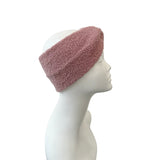 Dusky Pink Sherpa Fleece Earmuffs Headband