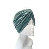 Pastel Mint Soft Elastic Velvet Turban Hat