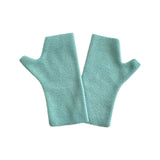 Duck egg fingerless arm warmer mittens