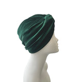 Green Velvet Vintage Style Twisted Hair Turban