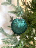 Velvet Christmas Ornaments in Green, Wine and Champagne 