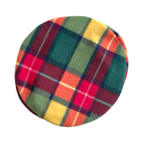 Soft Green and Yellow Tartan Retro Beret Hat