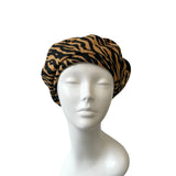 Tiger Print Soft Cozy Knit Beret Hat 