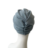 Dusky Blue Cotton Vintage Turban Hat