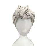 Light Grey Pre-tied Knot Head Wrap