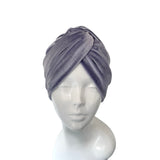 Dusky Lilac Stretch Velvet Turban Twist