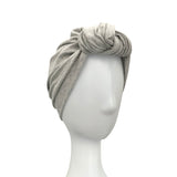 Light Grey Pre-tied Knot Head Wrap