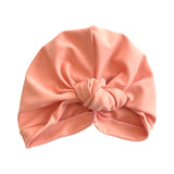 Blush Pink Stretchy Knotted Turban Hat