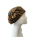 Tiger Print Soft Cozy Knit Beret Hat 