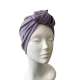 Dusky Lilac Front Knot Hair Turban