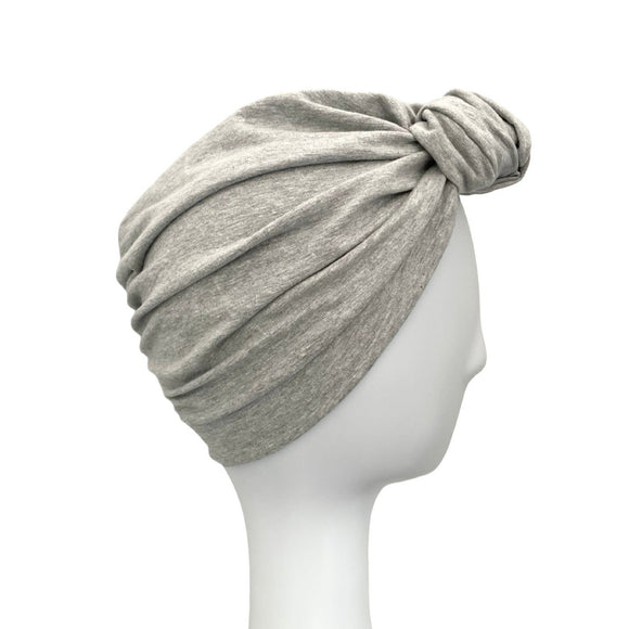 Light Grey Pre-tied Knot Head Wrap